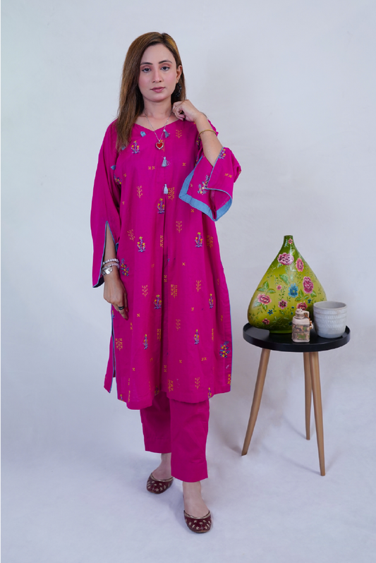 گہرا گلابی 2 پی سی ایس ای ایم بی ریب لان