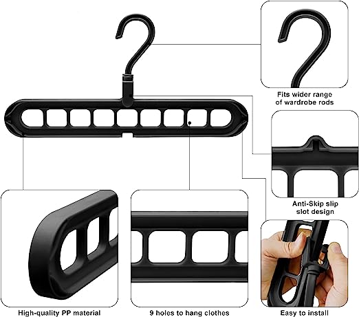 9 Hole Hanger Space Saving Clothes Organizer