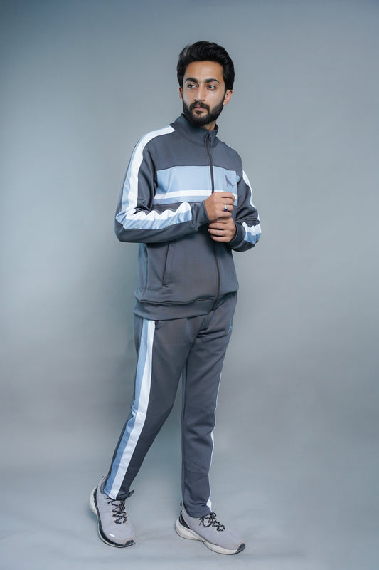 DYE FABRIC BOSS TRACK SUIT CHARCOAL