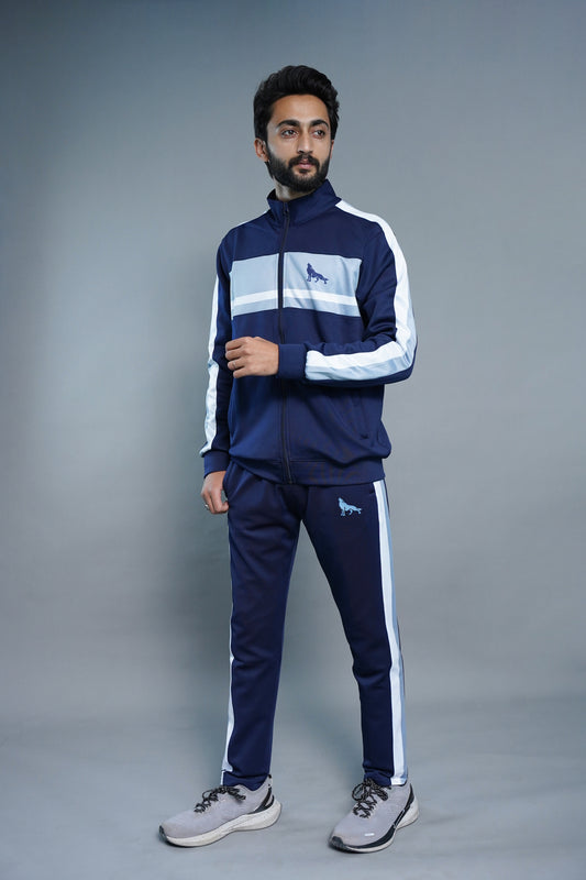 DYE FABRIC BOSS TRACK SUIT - NAVY BLUE