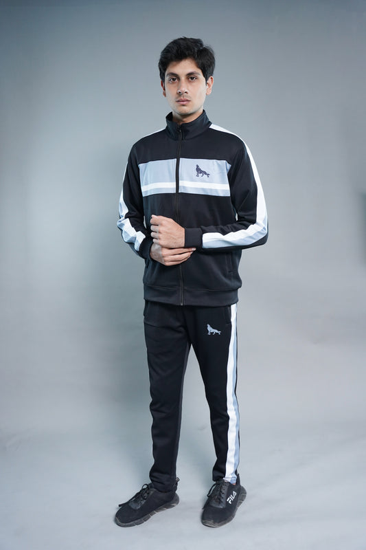 DYE FABRIC BOSS TRACK SUIT BLACK