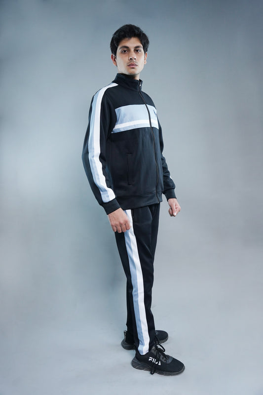 DYE FABRIC BOSS TRACK SUIT BLACK