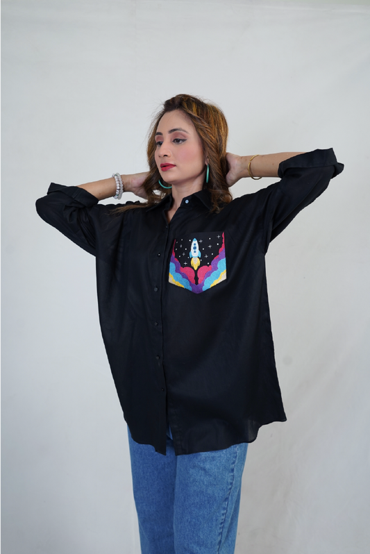 بلیک ایم بی لان شرٹ