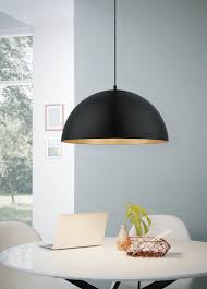 Modern Dome Shaped Mate Black Bowled Shaped Pendant Hanging