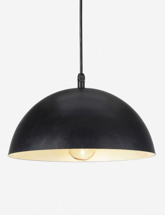 Modern Dome Shaped Mate Black Bowled Shaped Pendant Hanging