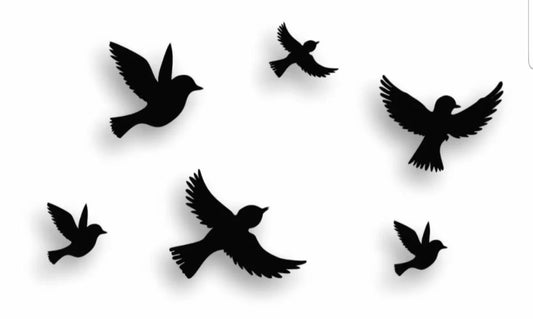 6 Flying Bird Decoration for Wall, Home and Bedroom Decorations