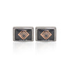 Cufflers Vintage Black Rectangle Cufflinks with Free Gift Box