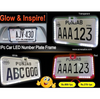 1Pc Car LED Number Plate Frame with Camera Fitting Option