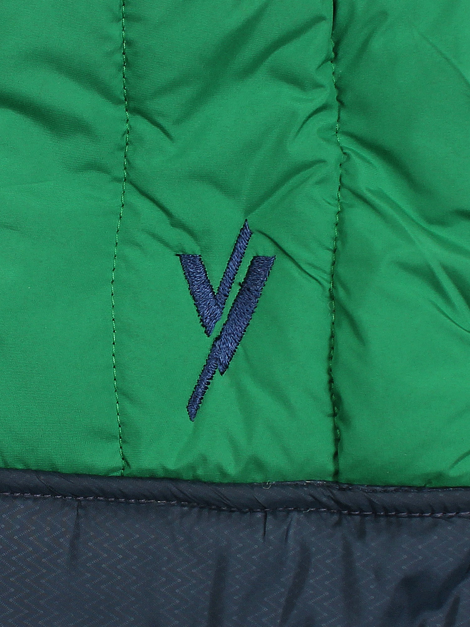 Sleeveless Hooded Puffer For Boys & Girls VJ06-C Green/Navy Blue