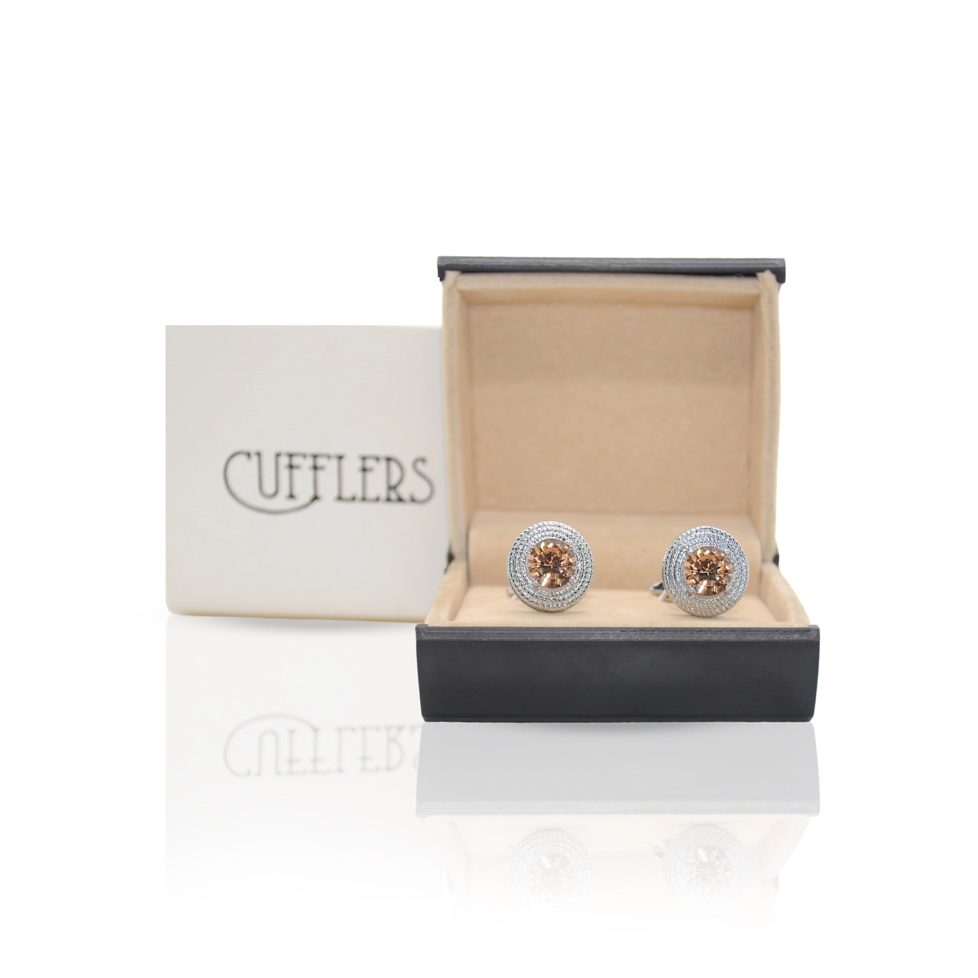 Cufflers Modern Silver Circle Cufflinks - CU-3008