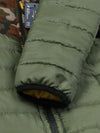 Full Sleeves Hooded Puffer Jacket Boys & Girls Camo & Olive Green VJ18