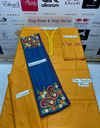 3 PCS Women's Unstitched Dhanak Embroidered Suit