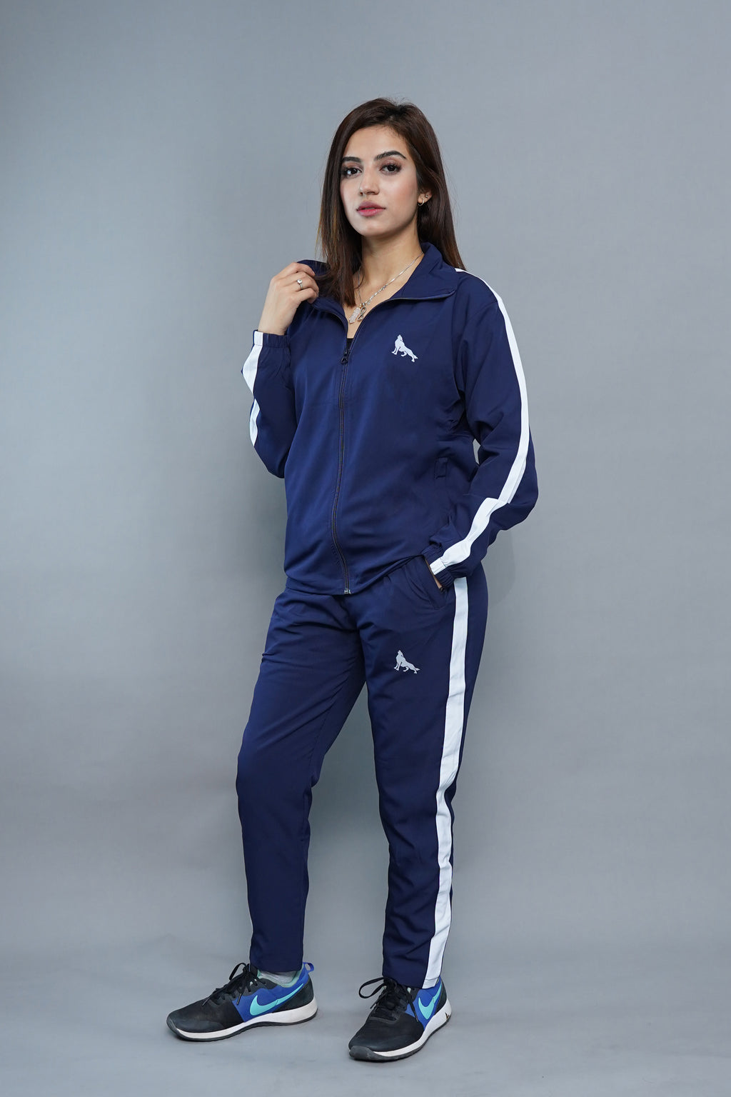 OLYMPIC TRACK SUIT 2 PCS JACKET WITH TROUSER NAVY BLUE