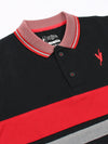 Red Tipping Collar Polo Shirt For Boys Black And Red