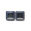 Cufflers Vintage Blue Square Cufflinks with Free Gift Box - CU-1010