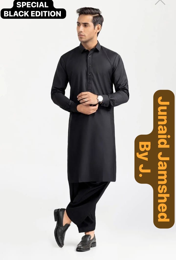 J. Junaid Jamshed: Black Cotton Fabrics, Elegance, Comfort, Exclusive Gifts