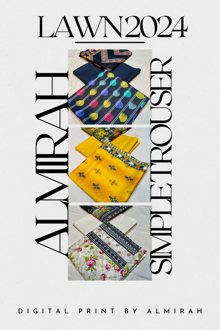 ALMIRAH 3PC Lawn suit Summer collection Orignal