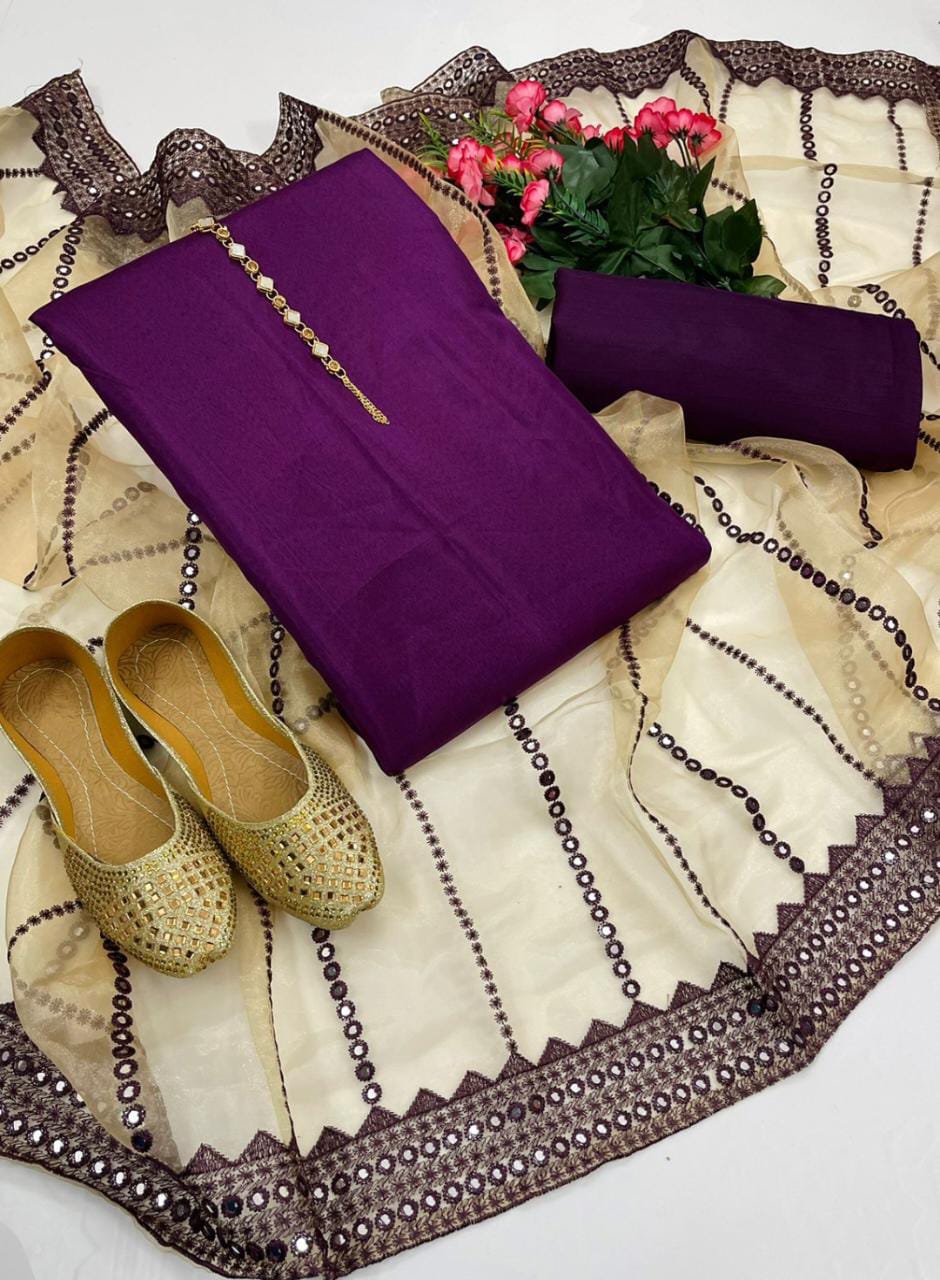 Fancy Eid Partywear Banarsi New Katan Silk Collection