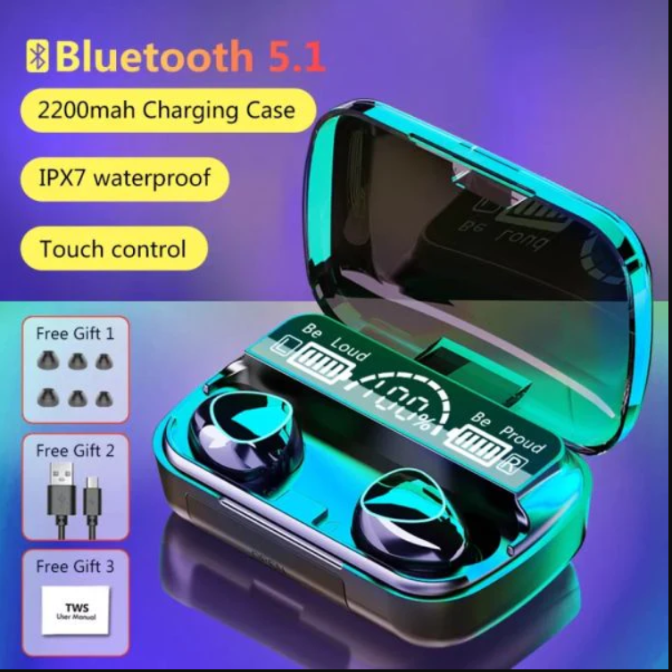 Series M (M10) Earbuds with Powerbank