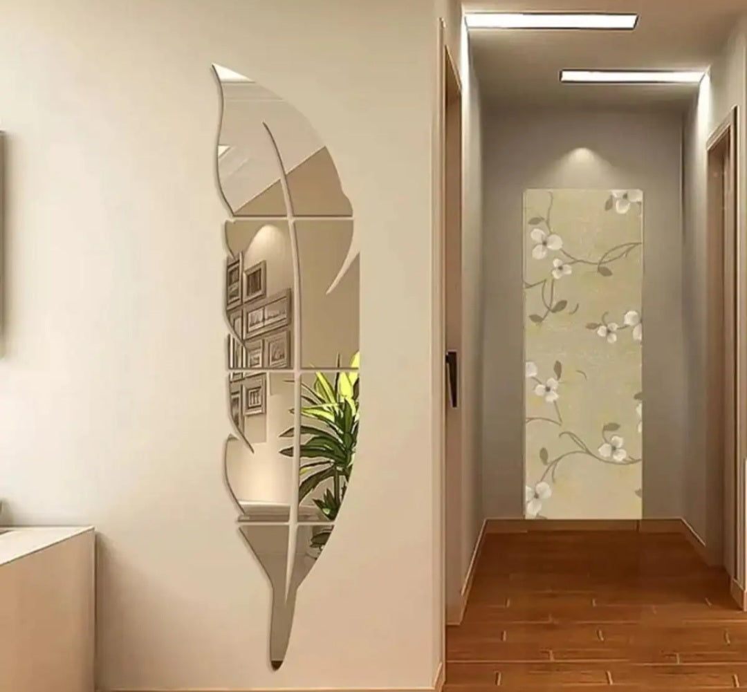 Glorya Decor Acrylic Mirror Wall Leaf, 3D wall stickers,  DIY  Decor Art Wall Decorations
