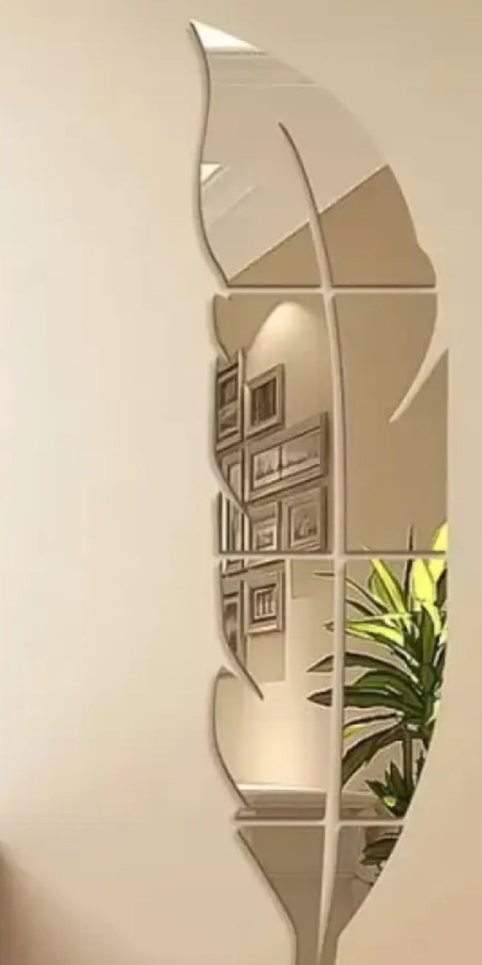 Glorya Decor Acrylic Mirror Wall Leaf, 3D wall stickers,  DIY  Decor Art Wall Decorations