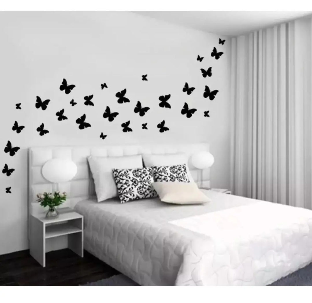 Pack of 30 Wooden Butterflies for Room Decoration