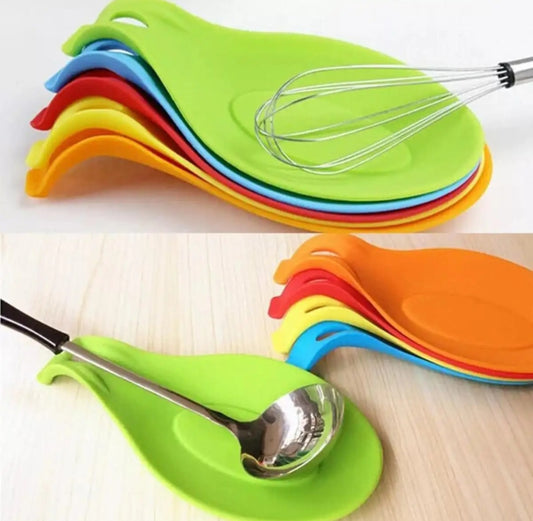 1 Piece Silicon Heat Resistant Spoon Rest Kitchen Tool