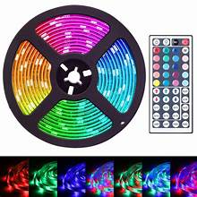 Adhesive Flexible Color Changing LED Rope Strip Lights with Remote 12V, Around 13ft RGB Lights
