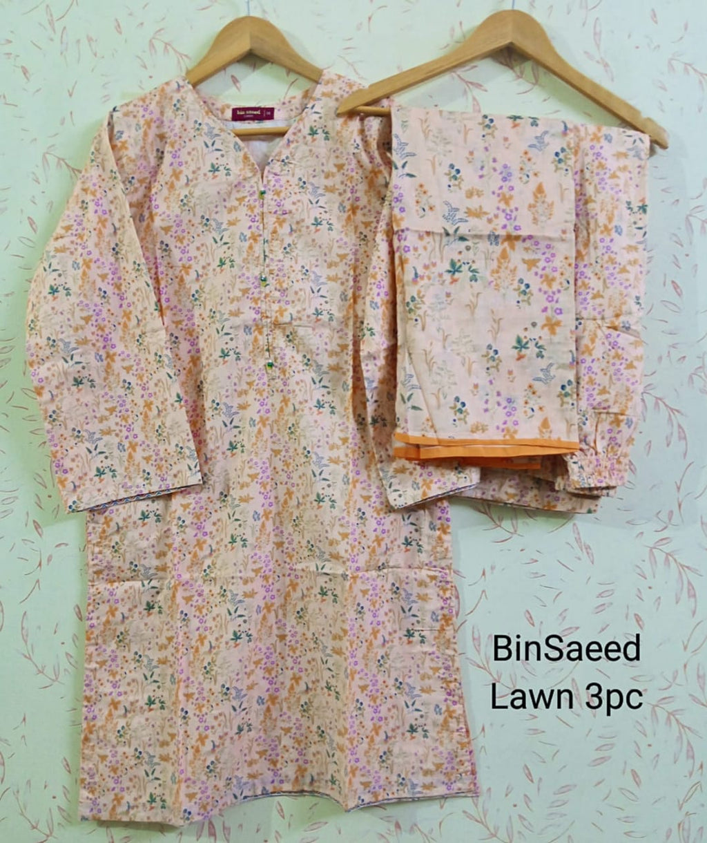 Stitched Lawn 3 PC Printed Suit