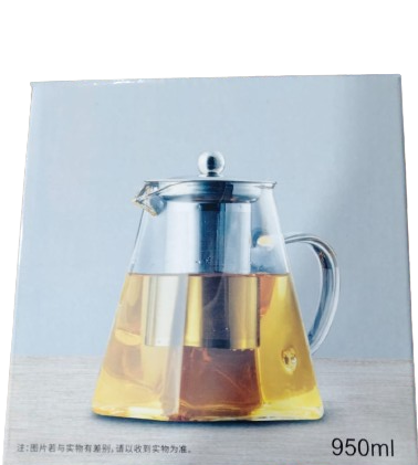 Heat Resistant Glass Teapot With Stainless Steel Infuser Container Tea Pot