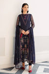 Flossie Embroidered Chiffon Suits Unstitched 3 Piece FS23EU S-1104 Indigo Couture