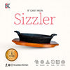 Cast Iron Sizzler 9 Inch Oval Deep Naturally Non Stick, Seasoning. Krucible Kitchen