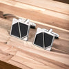 Sophisticated Two-Tone Cufflinks for Men With Brand Box