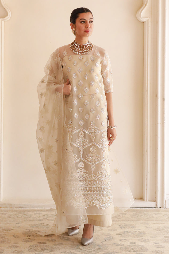 3 Piece Stitched - Thread & Sequins Embroidered Organza | DYOT Replica