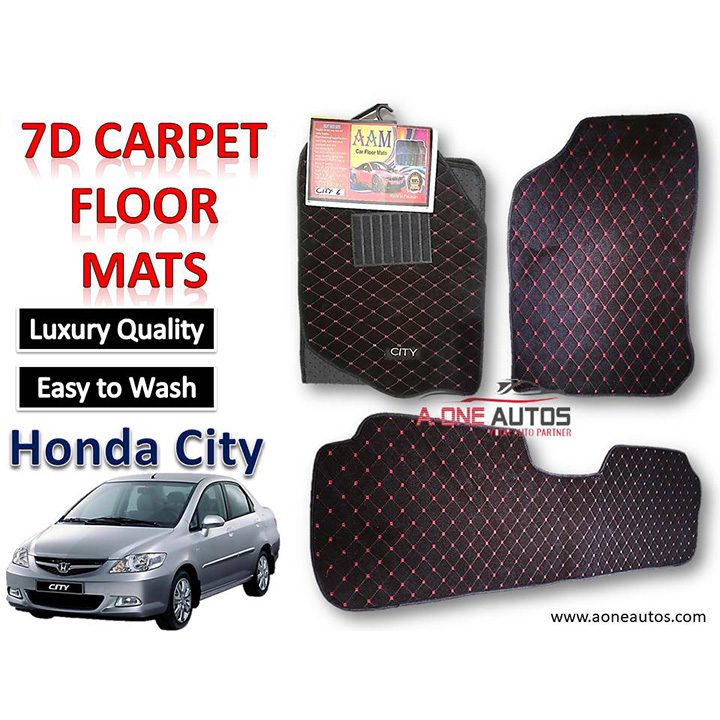 Honda City 2006~2008 7D Luxury Carpet Floor Mat Set of 3Pcs