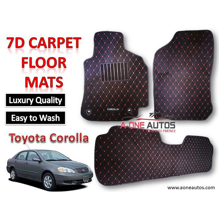 7D Luxury Carpet Floor Mat Set for Corolla 2004~2007