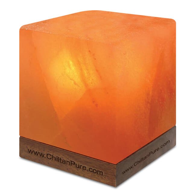 Cube Pink Salt Lamp [Large] – a necessity for the rest, Calming amber, boosts mood, creates relaxing environment -100% natural salt