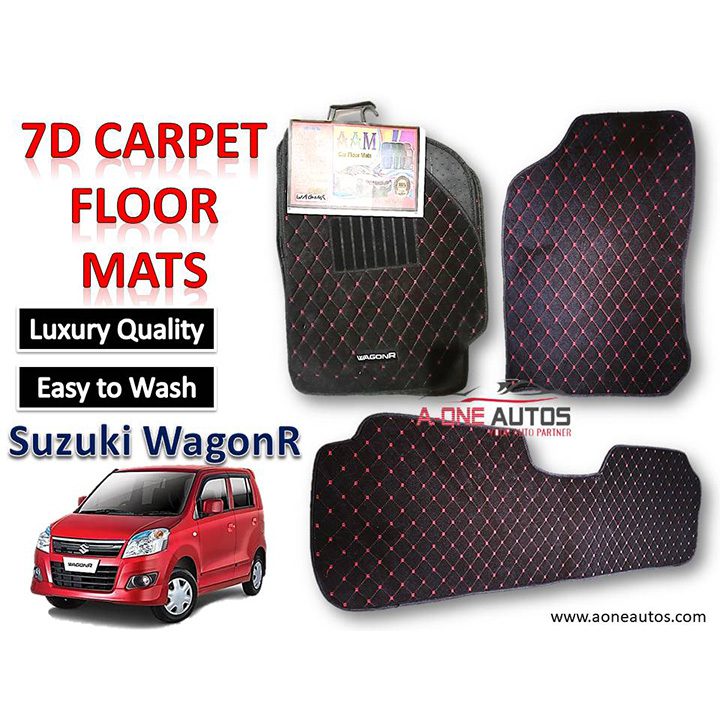 Suzuki WagonR 7D Luxury Carpet Floor Mat Set of 3pcs